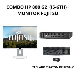 Pack de ordenador HP Prodesk 400 G2 reacondicionado con monitor Fujitsu y Windows 11 Pro
