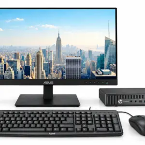 Combo Monitor Asus 24" + HP ProDesk MINI 800 G2| Intel Core i5| Win 11 Pro [Reacondicionado] teclado y raton de regalo