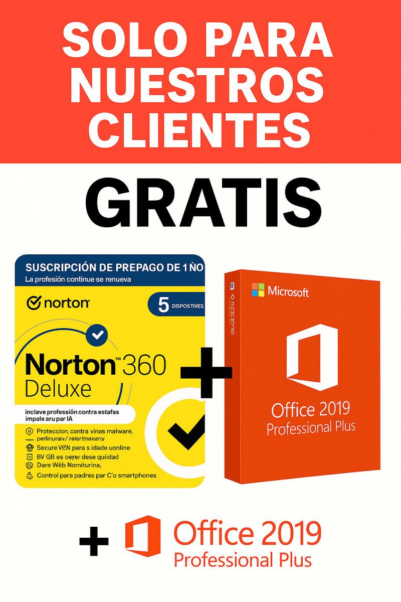 NORTON 360 DELUXE 2025 |ANTIVIRUS 5 DISPOSITIVOS|1 AÑO+ OFFICE 2021 PARA SIEMPRE