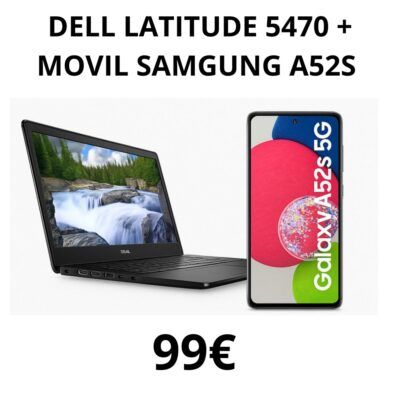 DELL LATITUDE 5470 Intel Core I5-6TH |WIN 11 PRO | 8GB RAM| 256 ssd [Reacondicionado] + MOVIL SAMSUNG A52S 5G