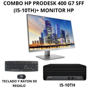 hp prodesk 400 g7 sff i5 10505 con monitor hp reacondicionado