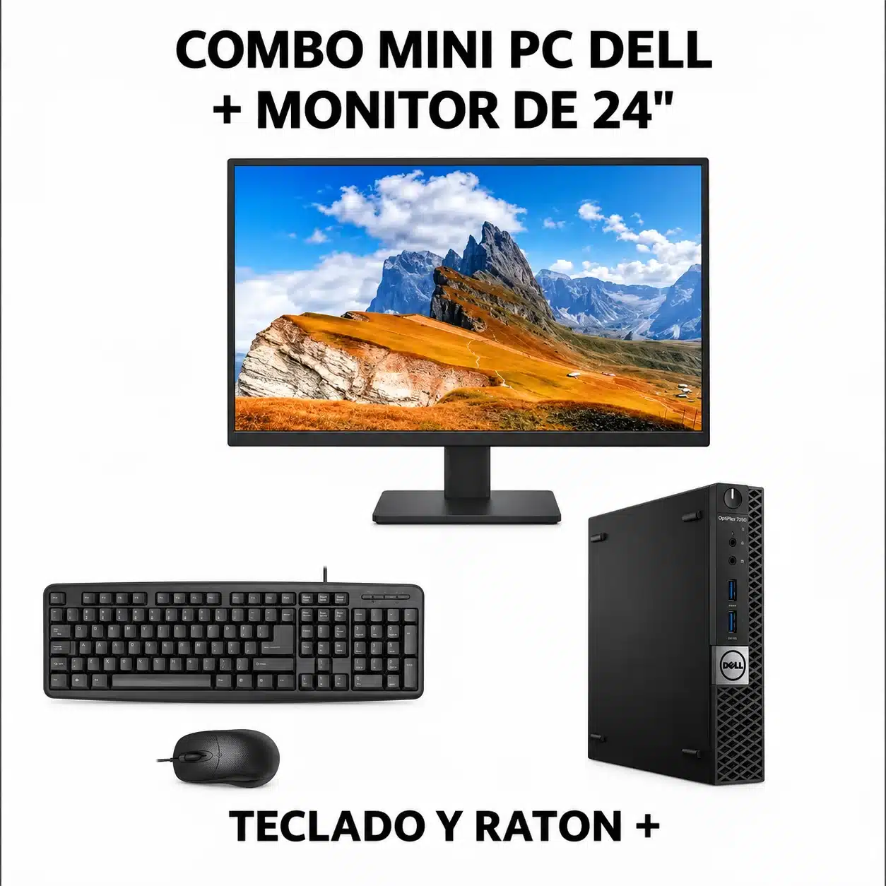 Dell OptiPlex 3050 Mini PC i5 Reacondicionado | Monitor + Teclado + Ratón