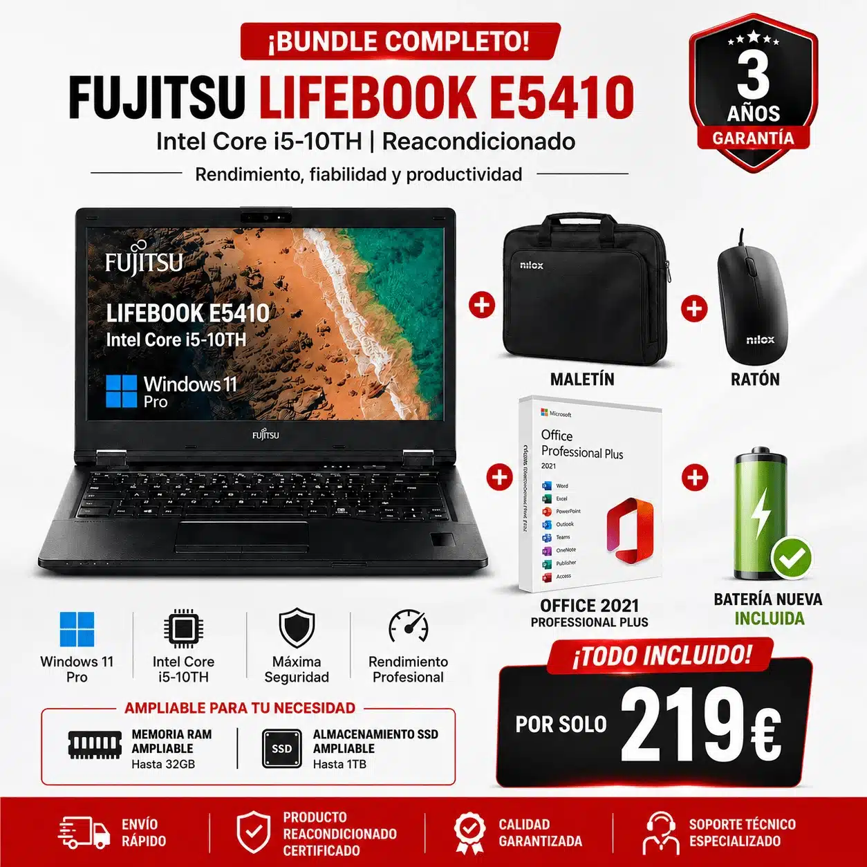 Oferta Fujitsu reacondicionado